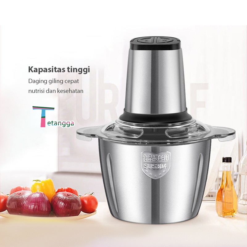 Chopper Blender daging penggiling Meat Mincer Elektrik Stainless Steel Chopper Grinder Tetangga VS