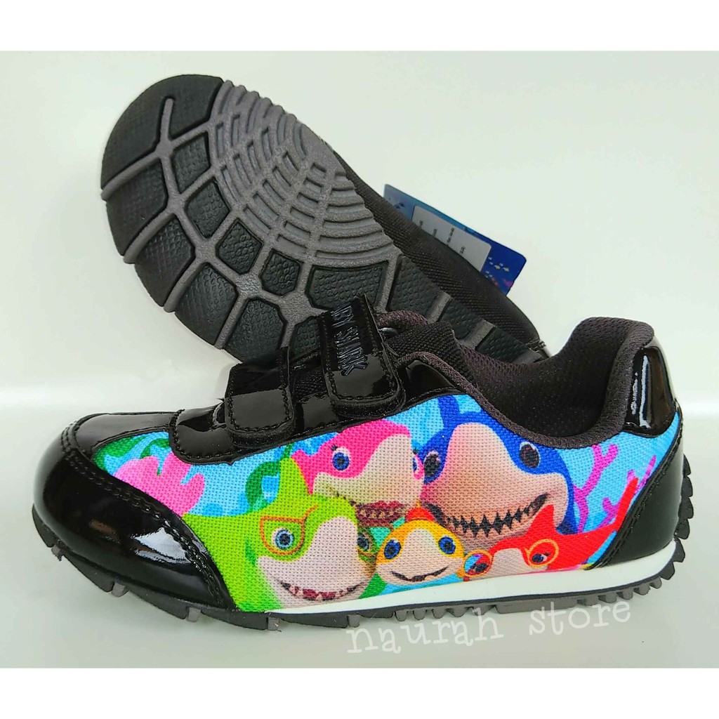 SEPATU BABY SHARK CUTE 100% ORIGINAL PEREKAT VELCRO BSC 001 PAUD TK SD DISKON PROMO MURAH OKE
