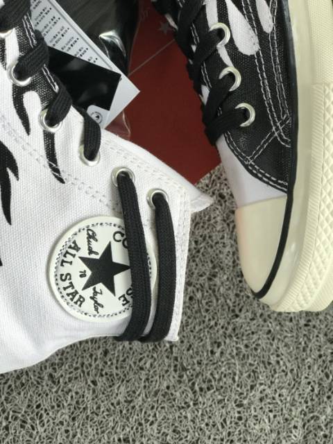 CONVERSE 70S HIGH FLAME BLACK WHITE MADE IN VIETNAM