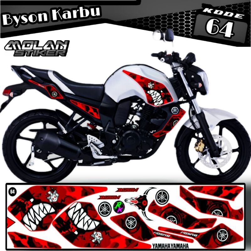 Decal Sticker Striping Variasi Byson Karbu 2010-2015 / Byson Lama SHARK (Byson 2010-Byson 2011-Byson