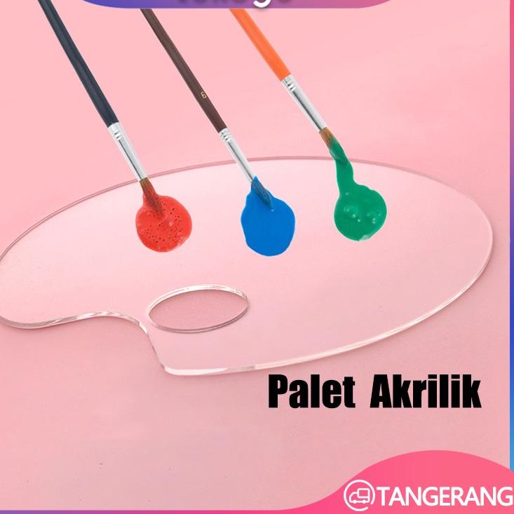 

Diskon Populer Palet Akrilik/Transparent Acrylic Palette Oval Oil Painting Palette/Palet Lukis Akrilik