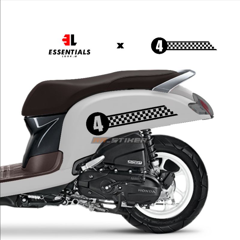 Cutting Sticker Honda Scoopy Fi Racer