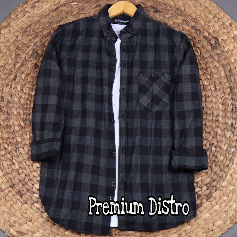 Kemeja Flanel Impor Pria Kualitas Premium Lengan Panjang Motif Kotak Kotak Unisex Hem Flannel Baju Flanel Pria Wanita