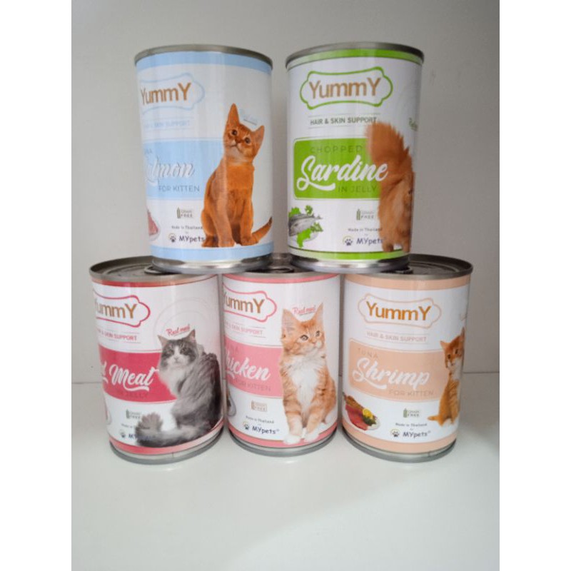 makanan basah kucing YUMMY CAT 1 Dus 24pcs (ekspedisi)