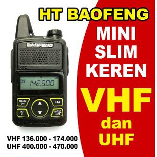 Ht Mini Baofeng Vhf Bf T1 Dobel Band Uhf Terbaik Shopee Indonesia