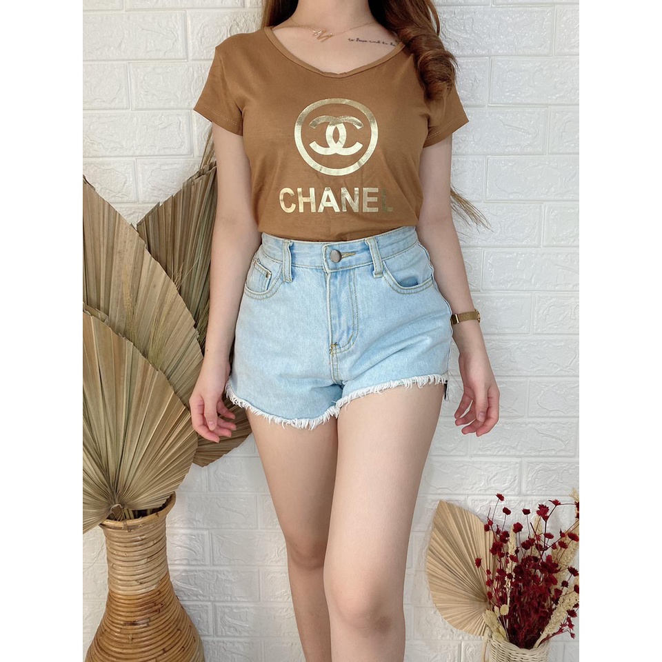 KAOS WANITA V NECK CHEL 155 / VIMEL COLLECTION