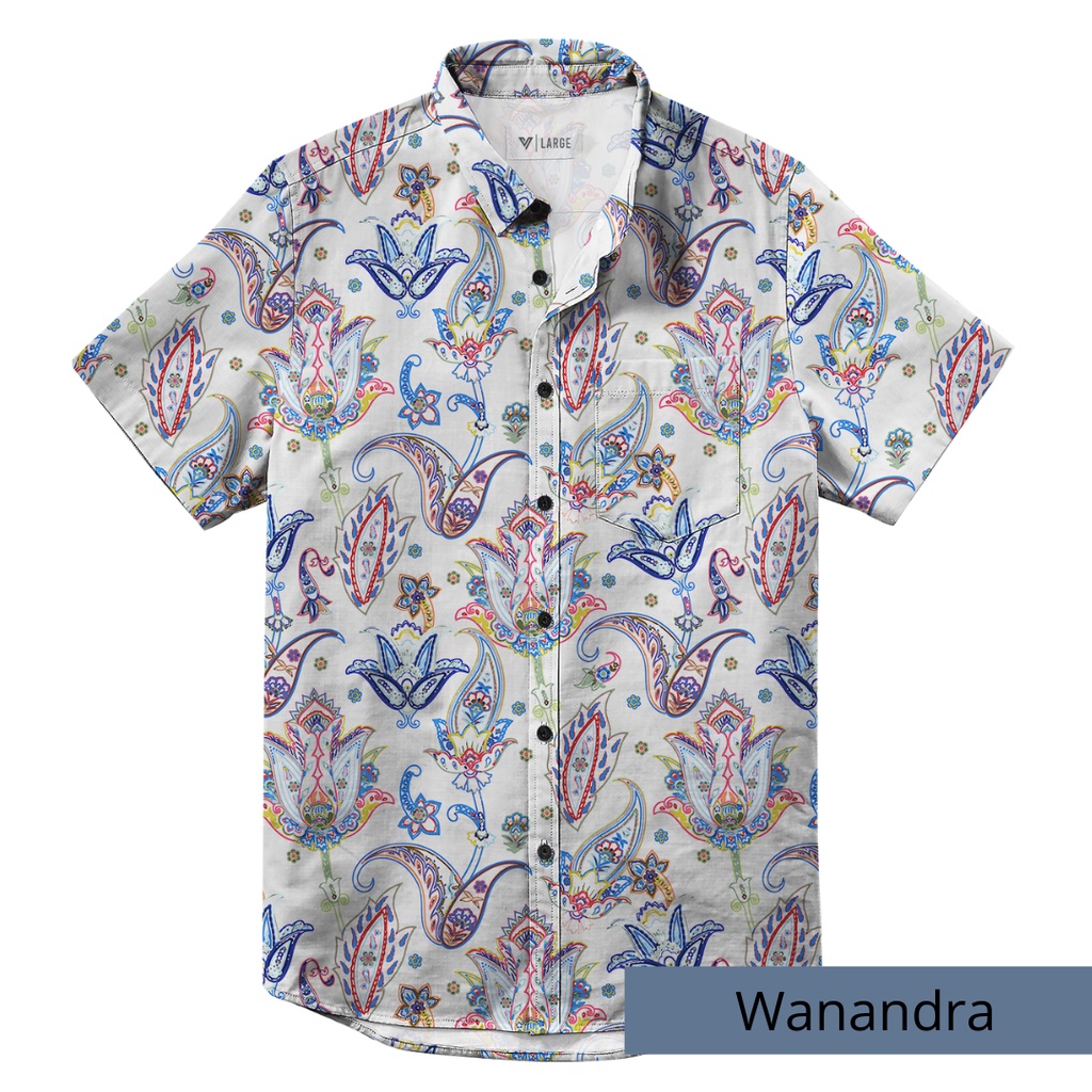 Kemeja Batik Pria Laki Laki Dewasa Printing Full Print Eksklusif Motif Batik Lengan Pendek Terbaru 2