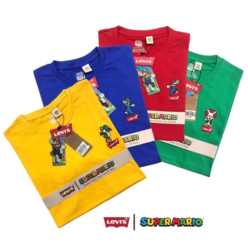 Jual READY STOCK KAOS LEVIS MARIO KAOS MARIO BROSS KAOS MARIOBROS Shopee Indonesia