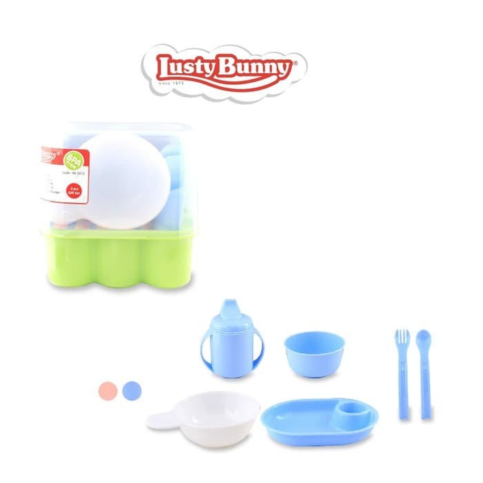 Lusty Bunny Parcel Kontainer - Set Perlengkapan Makan Bayi (BK-2013)