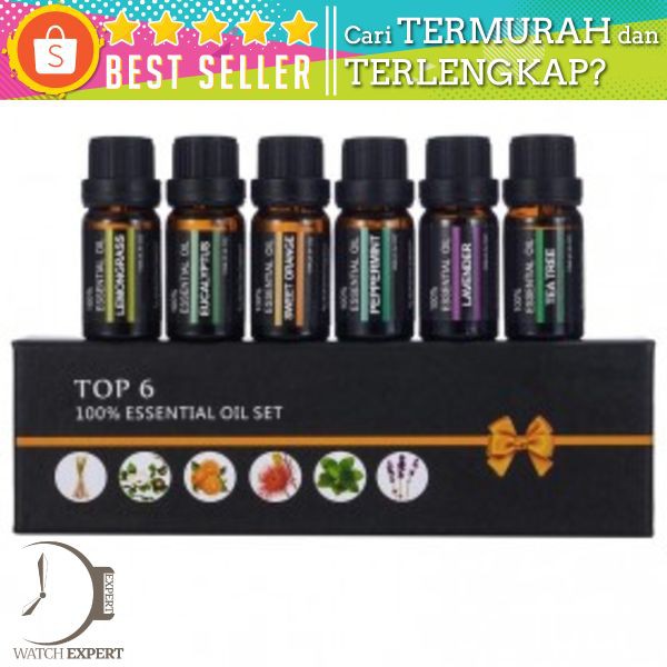 Firstsun Set Pure Essential Fragrance Oils Aromatherapy Diffusers 10ml 6PCS - RH-06