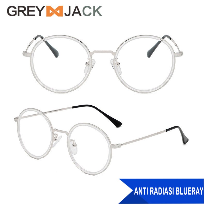 

Grey Jack/kacamata anti radiasi blueray dewasa fashion metal 69001