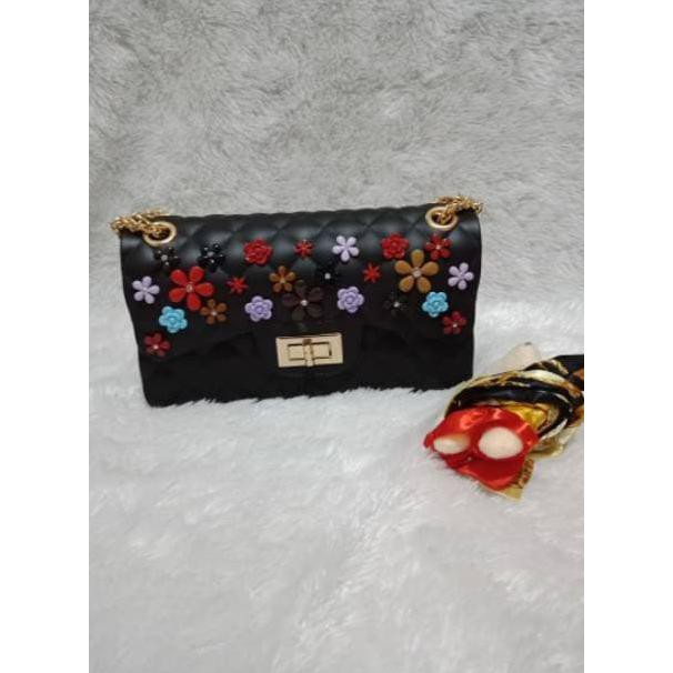 HEMAT Barang Ready Tas  Jelly  Matte  Flower Import Ukuran 