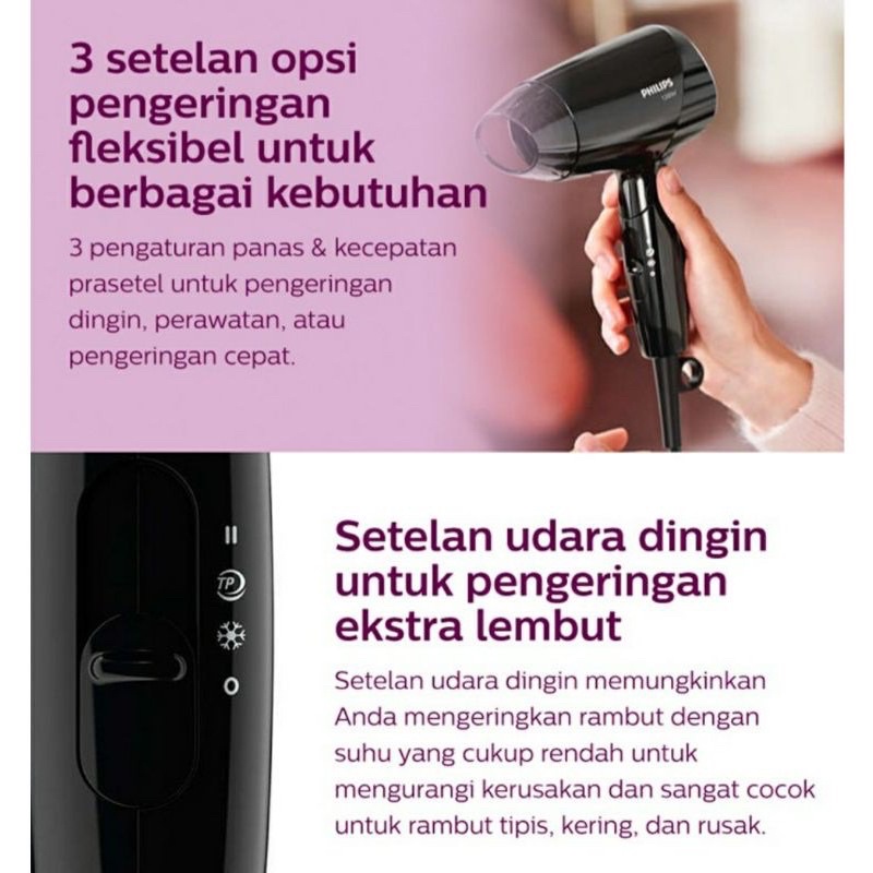 PHILIPS Essential Care BHC010/12 Hair Dryer BHC010 (100% ORI)