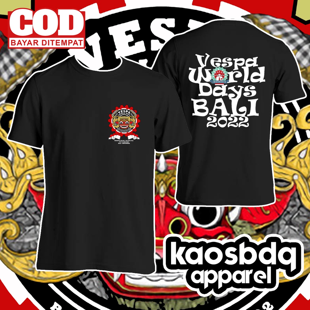 KAOS VESPA WORLD DAYS BALI 22 VWD 22