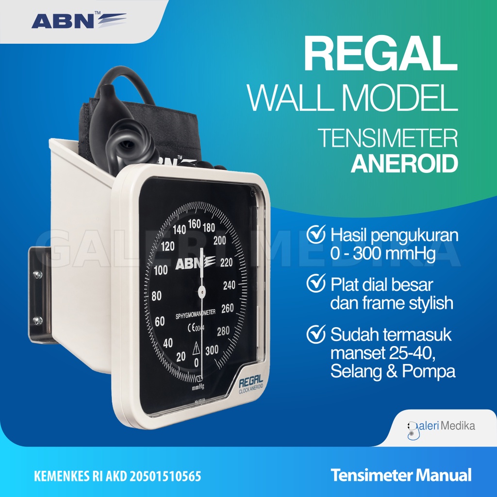 Tensimeter Aneroid ABN Regal Wall Model / Tensimeter Manual - Alat Ukur Tekanan Darah