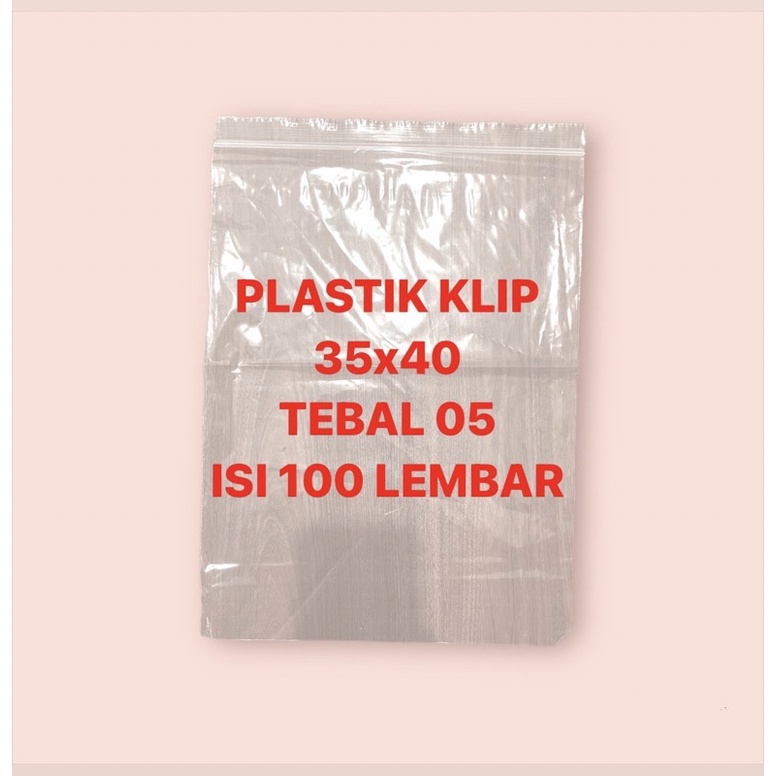 PLASTIK KLIP 35x40 ISI 100 LEMBAR 05 KETEBALAN PREMIUM