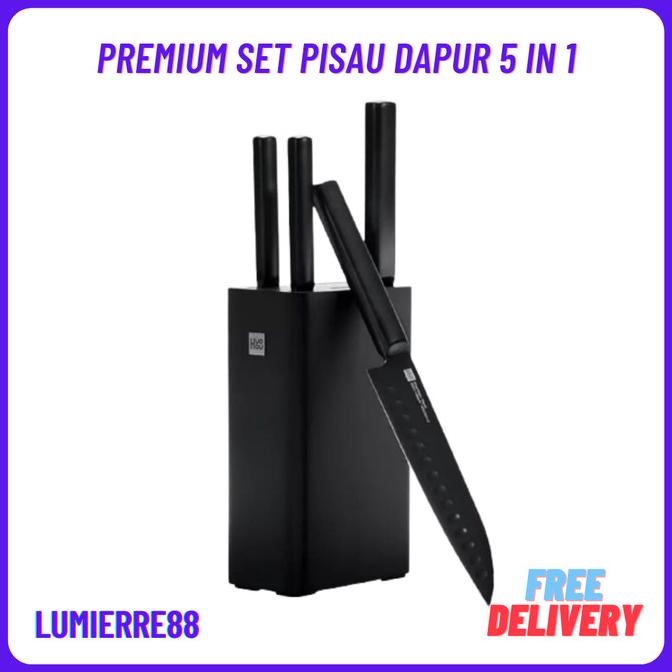 

Set Pisau Dapur Premium Kitchen Knife 5 In 1 Stainless Steel Deme84Tocv