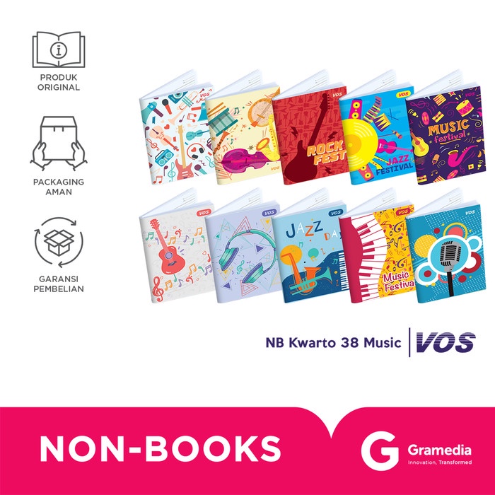 

Buku Tulis VOS E Kwarto 58 Music / 10 Buku