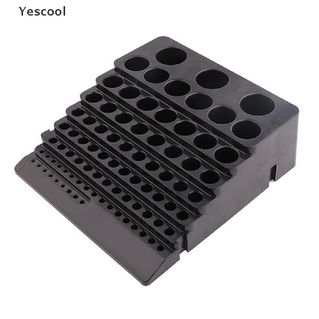 Yescool Black Drill Bit Storage Box Milling Cutter Drill Finishing Holder Organizer Case .