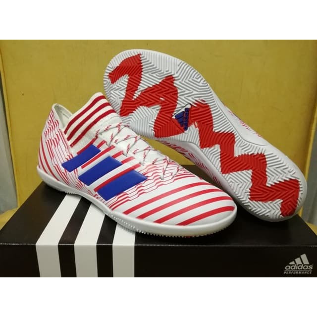 Sepatu Futsal Adidas Nemeziz 17.3 AGILITY BANDAGE White Red