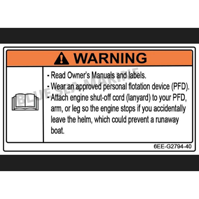 Sticker WARNING -bahan Vynil - harga per 1 pcs