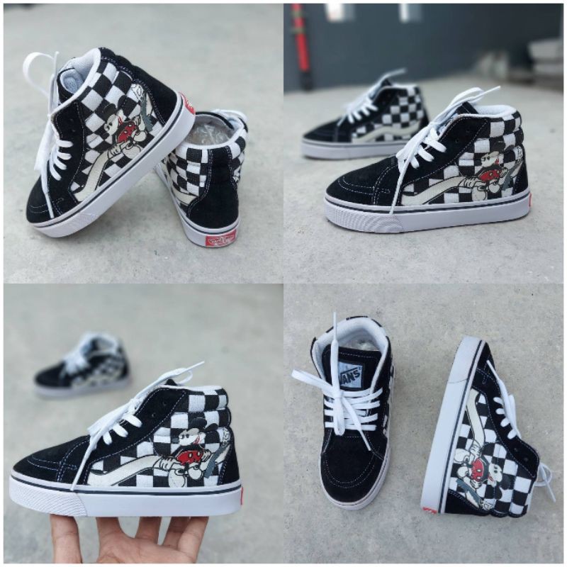 OBRAL SEPATU ANAK KECIL VANS SK8 MICKY KIDS (21-35) IMPORT QUALITY