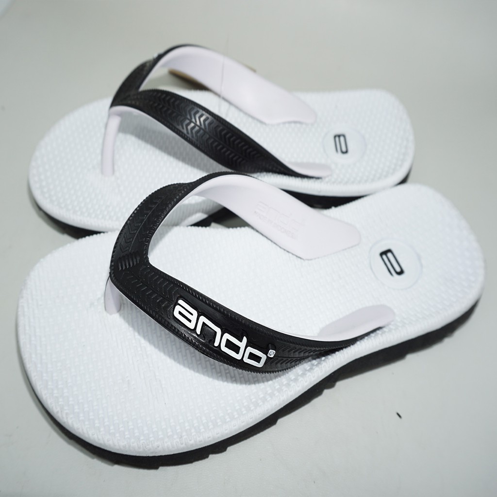 Sandal Jepit Ando Thunder Termurah Putih Hitam