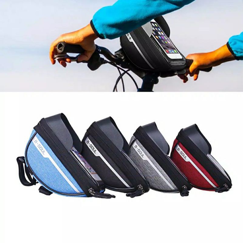 tas sepeda waterproof B SOUL holder handphone universal bag bicycle bike MTB Roadbike seli