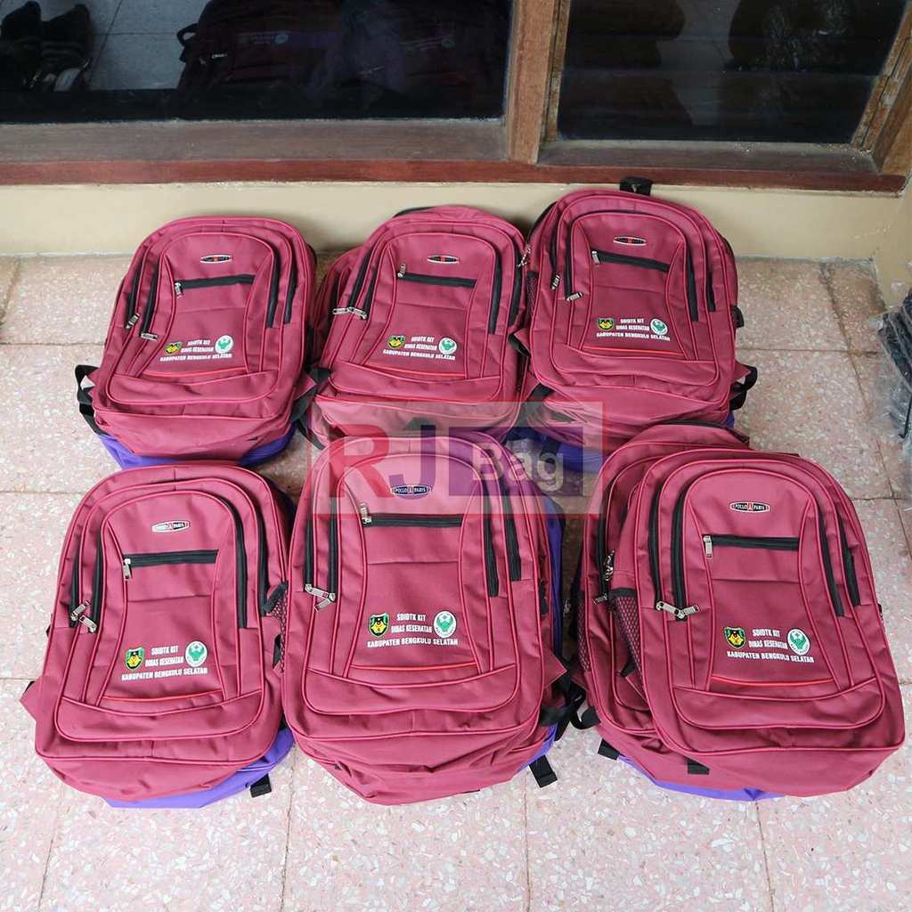 Ransel Grosir Polo Kecil d300 Sablon Dinas Kesehatan Tas Kerja Laptop Gendong Sekolah Sma Smp Tas Sekolah Tebal Polo