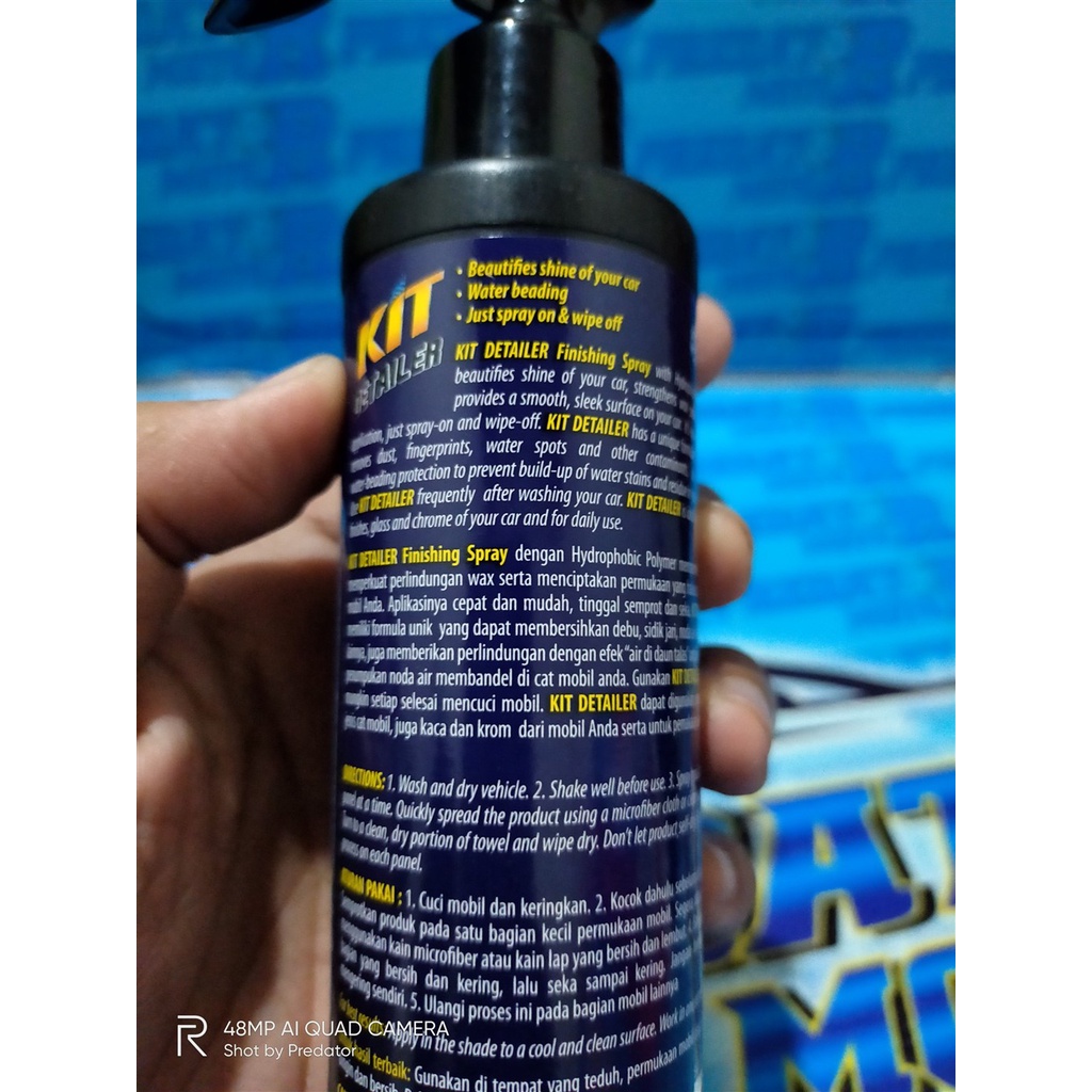 KIT DETAILER FINISHING CAR POUCH SPRAY