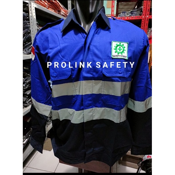 SERAGAM SAFETY 6 WARNA EMBLE K3 BENDERA PREMIUM