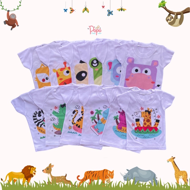 3pcs / 6pcs Kaos Setali /Oblong Putih (BABY)