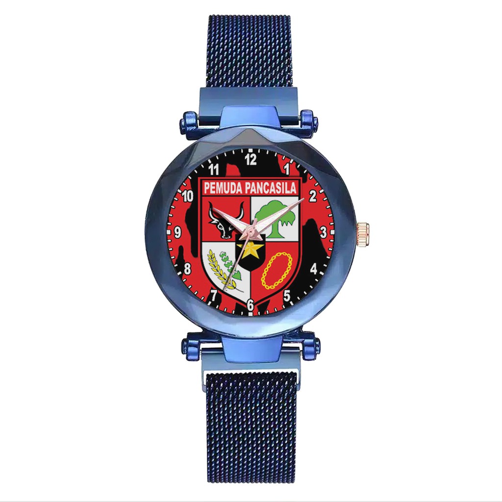 Jam Tangan Wanita Custom - Srikandi PEMUDA PANCASILA MOTIF 1 Free Box &amp; Batre Cadangan