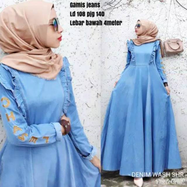 Gamis jeans ori SHR