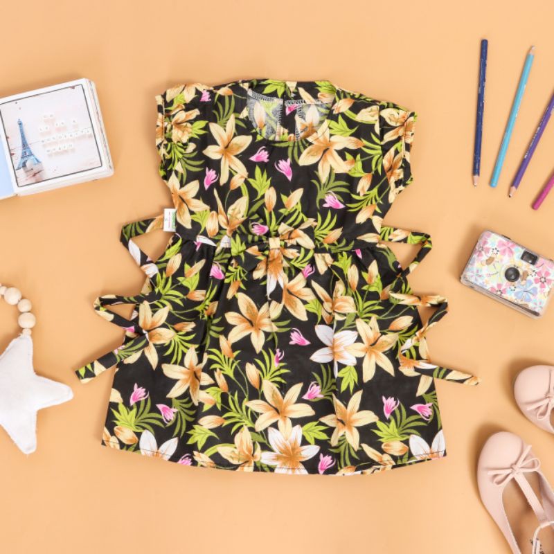 PAKET DRESS KATUN BUNGA 1-7 Tahun