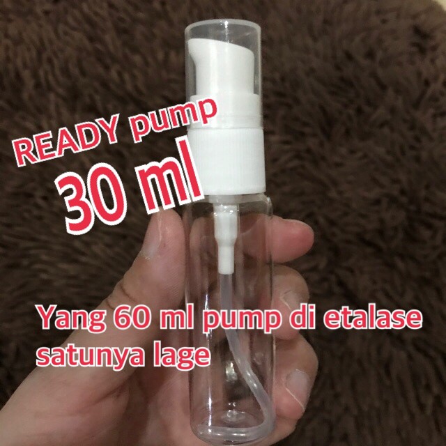 Dijual Botol plastik kosong tutup pump bening 30 ml dan 60 ml Murah