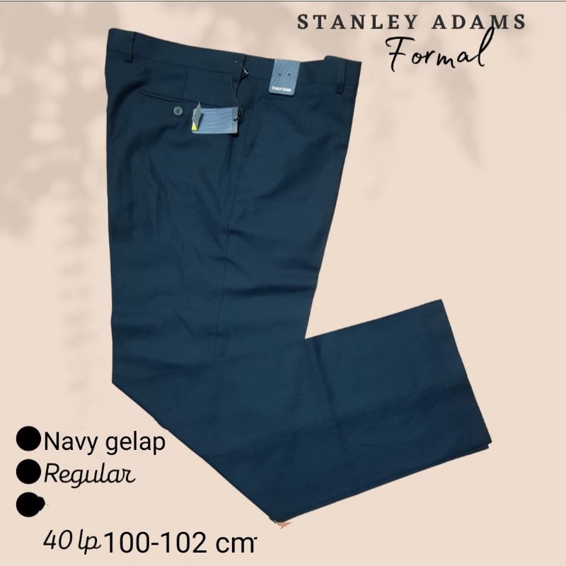 Jual Stanley Adams. Celana Formal pria.no 36 Slimfit. Navy. | Shopee