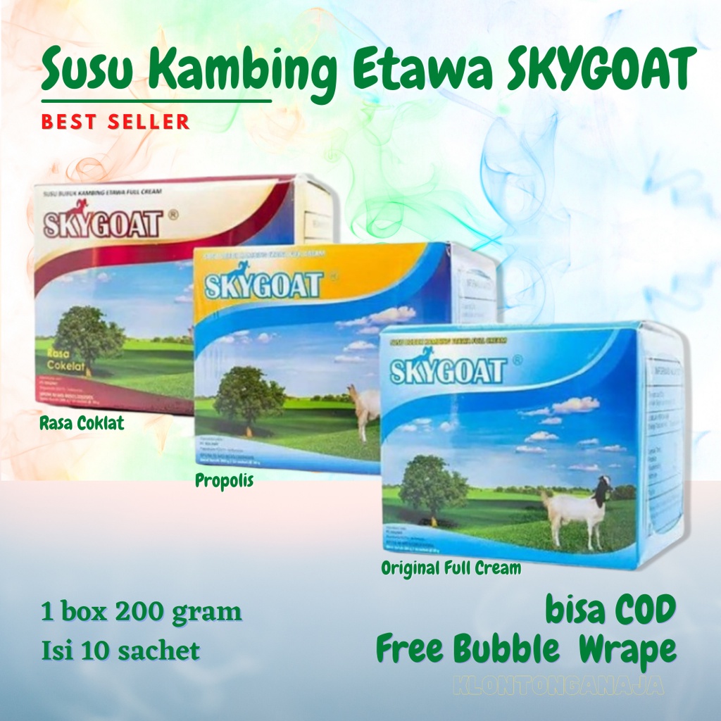 

Susu Kambing Bubuk Etawa Skygoat Sky Goat Isi 10 Sachet Propolis 200 Gram