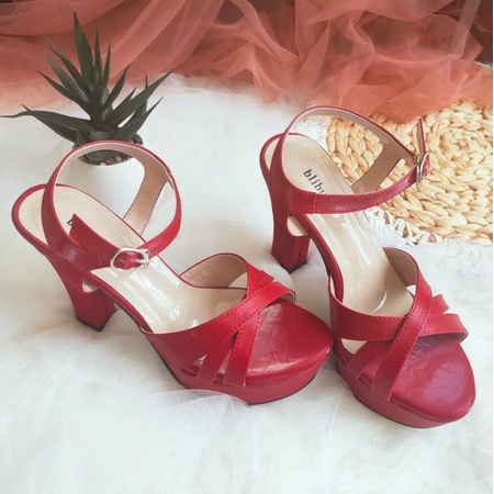 High heels wanita | sendal tali hak 9 cm brand blibu id B20