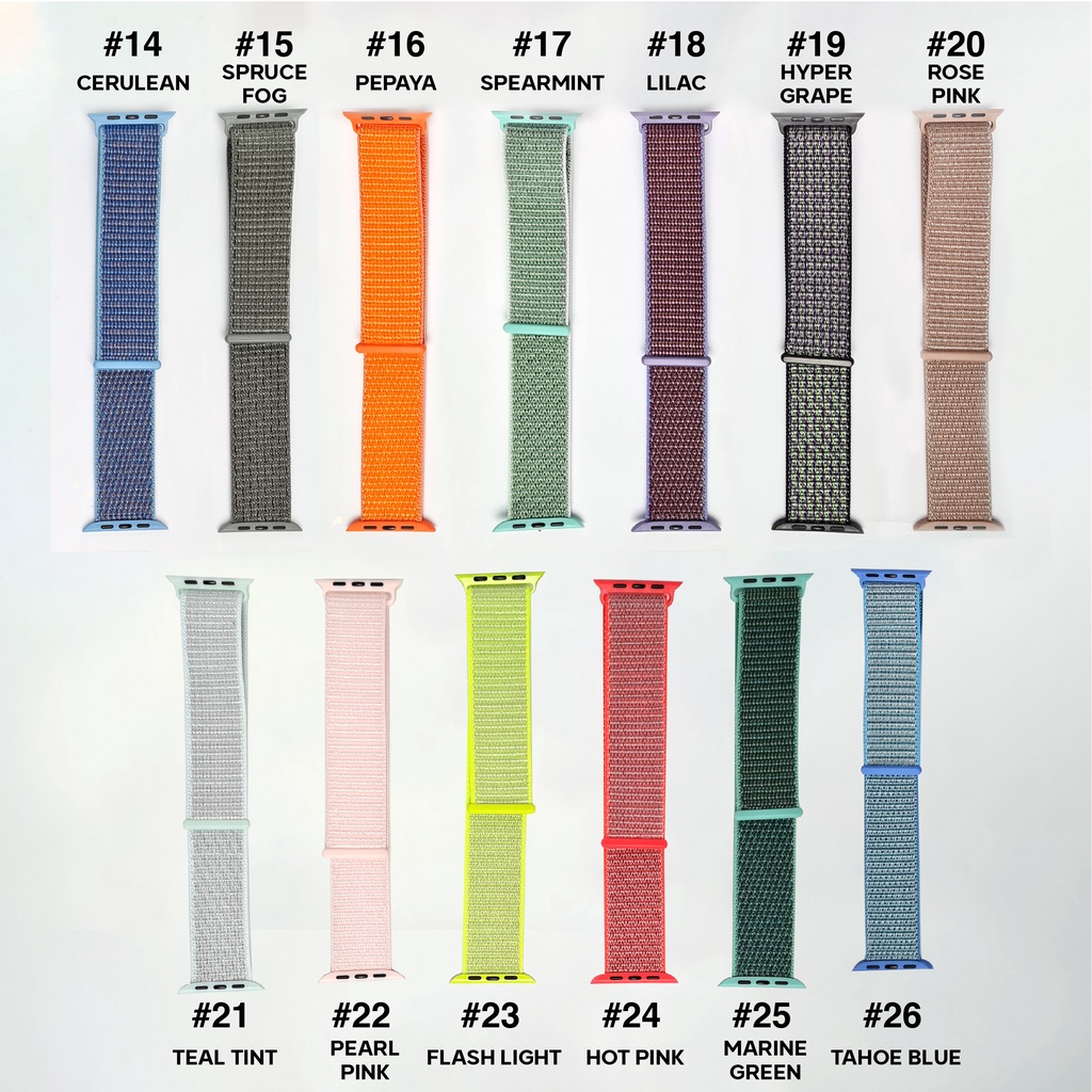 Strap untuk Apple watch series 1 2 3 4 5 6 7 8 9 ULTRA SE IWO HW 41 45 42 44 38 40mm Tali Jam Tangan Strap NYLON Sport Band iwatch