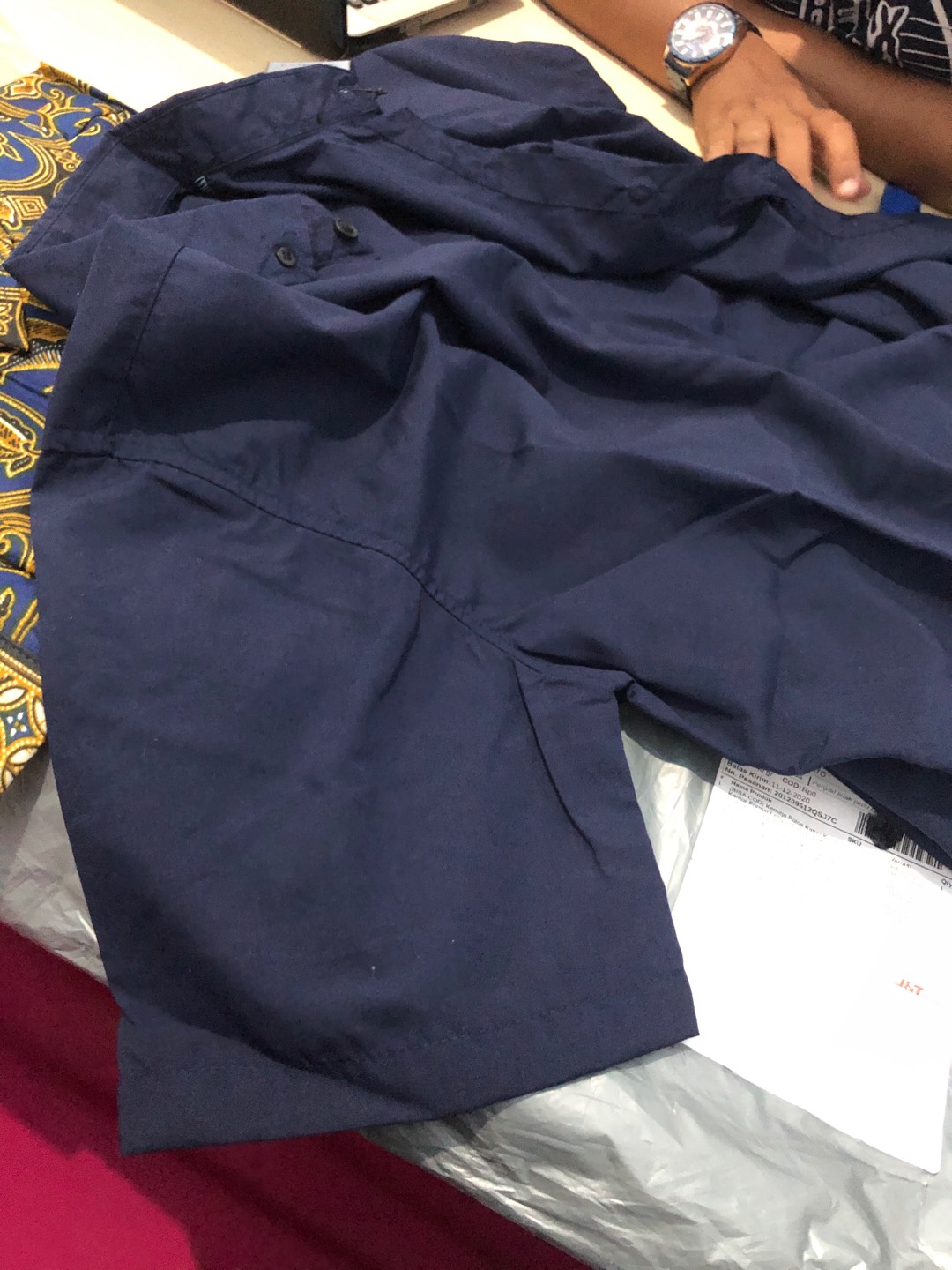 Size M L Xl Xxl Xxxl Bswart Batik Hrb026 Kenongo Hem Pendek Padi Pekalongan M L Xl Batik Pria Murahl