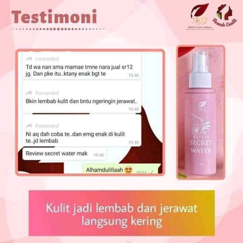 SETTING SPRAY MAKE UP NATURE ROSE WATER SR12  FACIAL SPRAY MAKE UP UNTUK TAHAN LAMA MENCEGAH EYESHADOW FALLOUT MENUTRISI KULIT WAJAH MENJADI LEMBAB