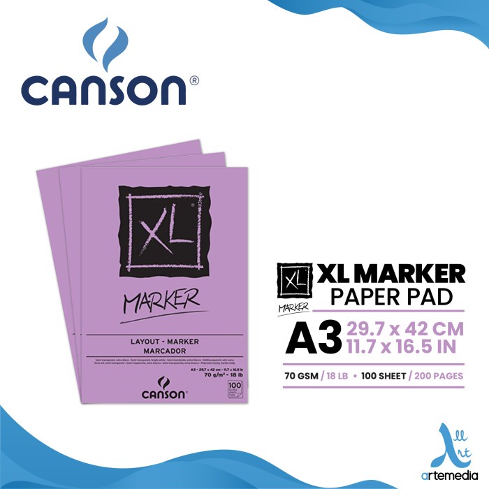 

(BISA COD) Canson A3 XL Marker Paper Pad