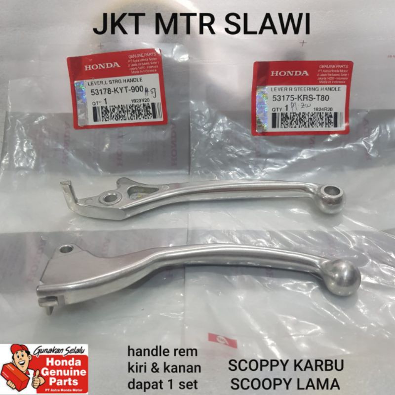 Handle rem kiri kanan scoopy karbu scoopy lama scoopy fi 2013-2016 1 set ori Honda