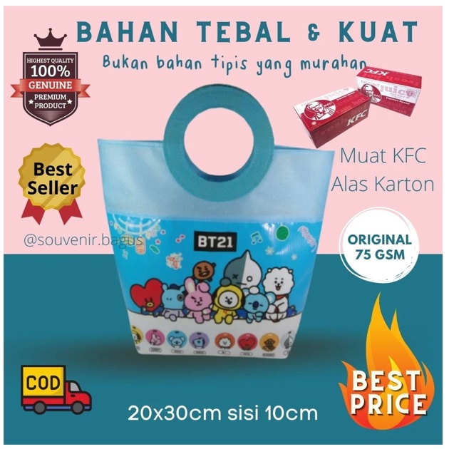 Tas Ultah Unik B T  21  Army Cartoon Korea Terlaris TAS ULANG TAHUN ANAK BT21 Van Chimmy