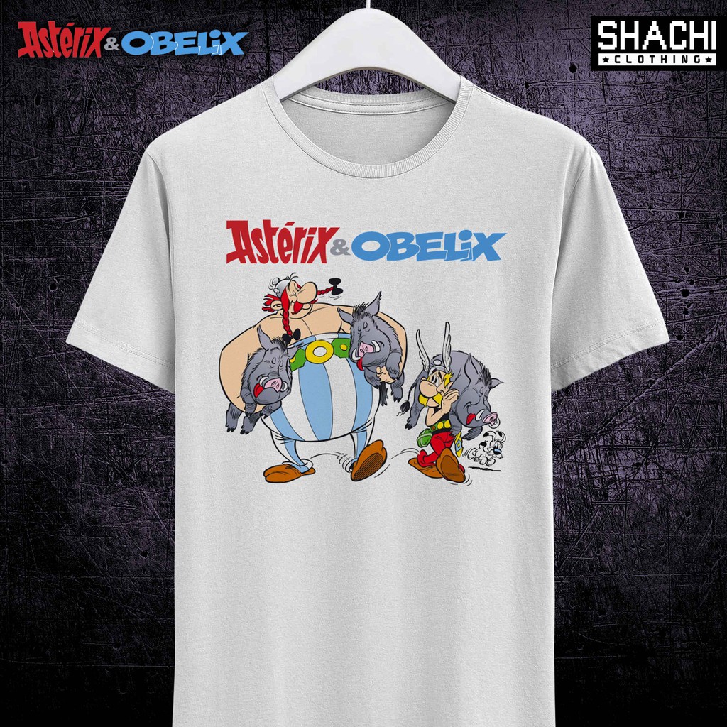 T Shirt Kaos Komik Jadul ASTERIX & OBELIX 01 - Premium White NSA