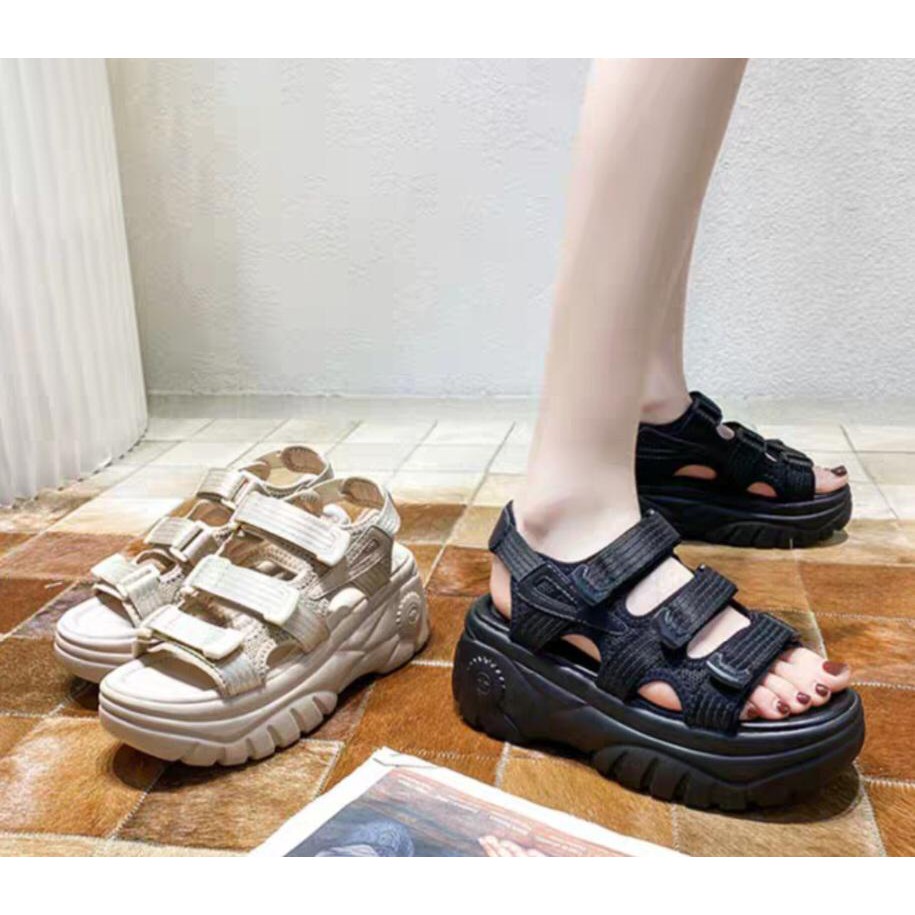 1001 SEPATU PLATFORM ALEXA STRAP WANITA !!! - 2 WARNA