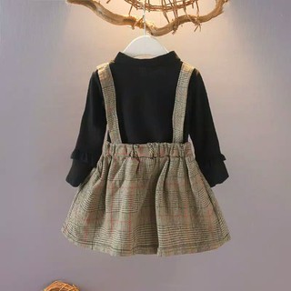 Dress Baju Gaun Casual Lengan Panjang dengan Motif Kotak Dress Baju Gaun Casual Lengan Panjang dengan Motif Kotak