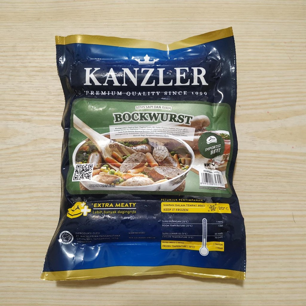 

KANZLER SOSIS BOCKWURST PREMIUM ISI 5 360GR MURAH