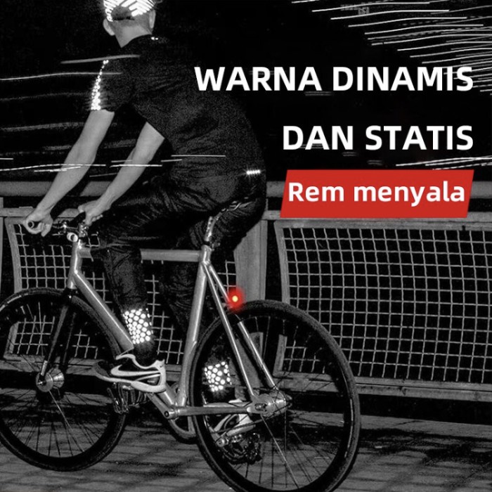 Lampu belakang sepeda dengan lampu led rem sepeda v-brake